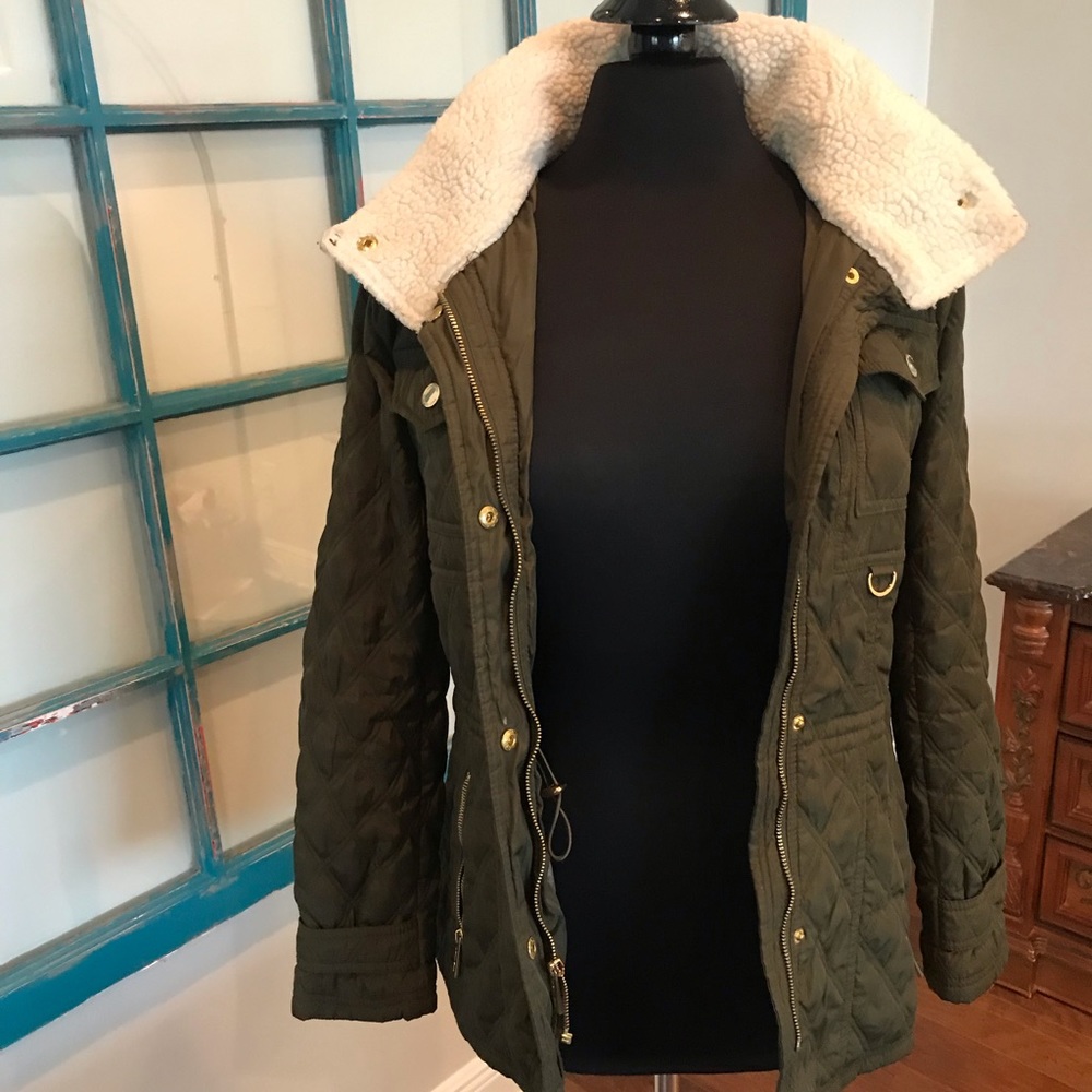 Army green Michael Kors coat
